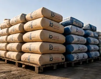 Cement bags on pallets