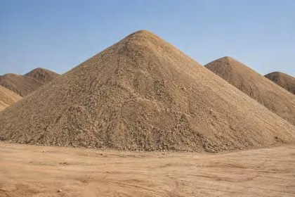 Sand stockpile
